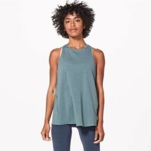 Lululemon All Tied Up Tank Blue Green Tie Back 12?